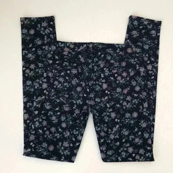 Aqua Multicolor Floral Skinny Leg Jeans Size 27 - Picture 4 of 6